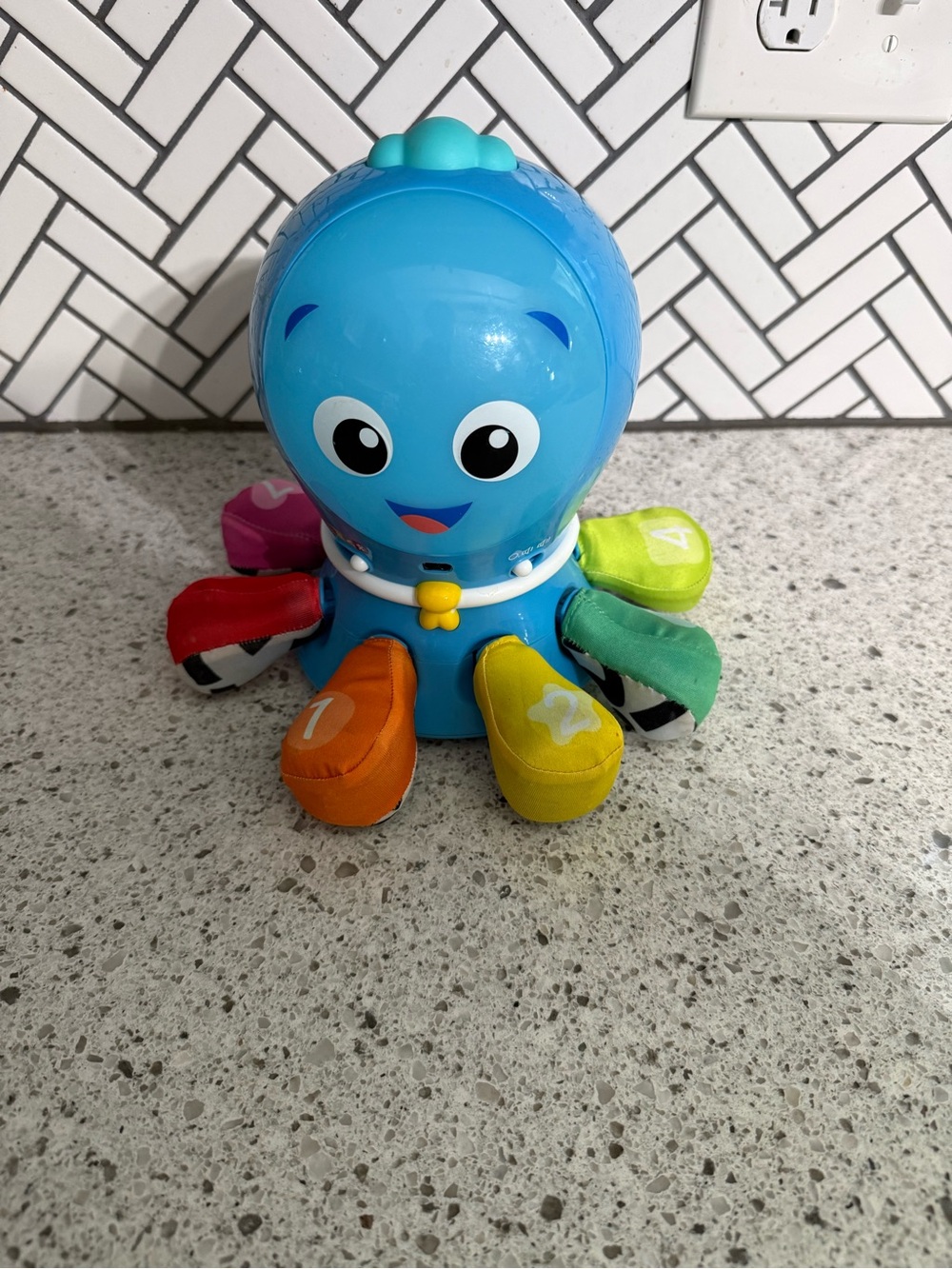Blue Octopus Number Learning Toy for Kids - Interactive Colorful Tentacles